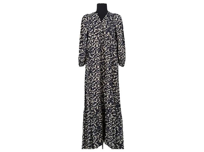 Ba&Sh Navy blue viscose dress
