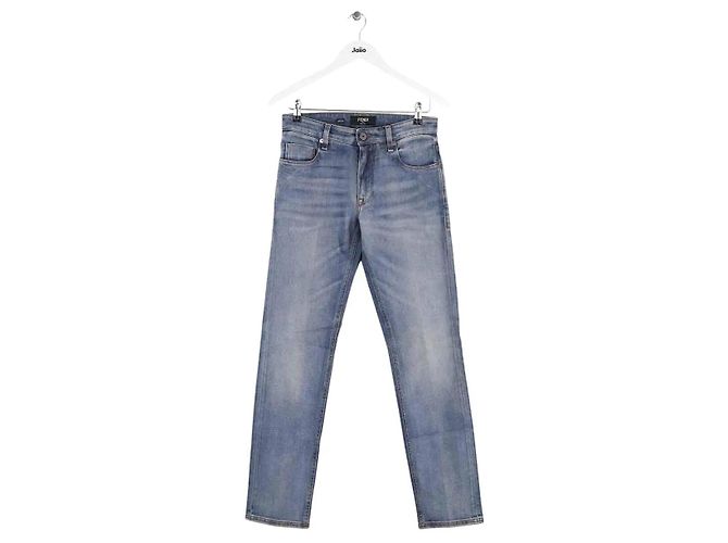 Fendi straight jeans blue cotton