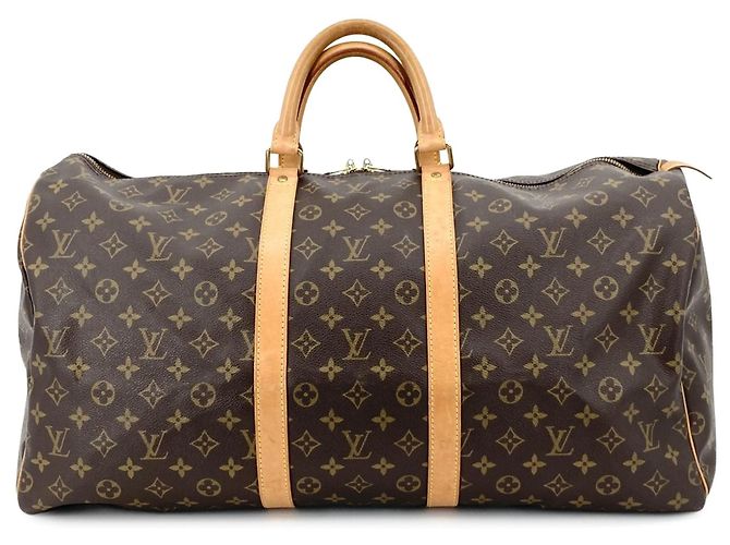 Borsa da viaggio Louis Vuitton Monogram Keepall 55 Marrone