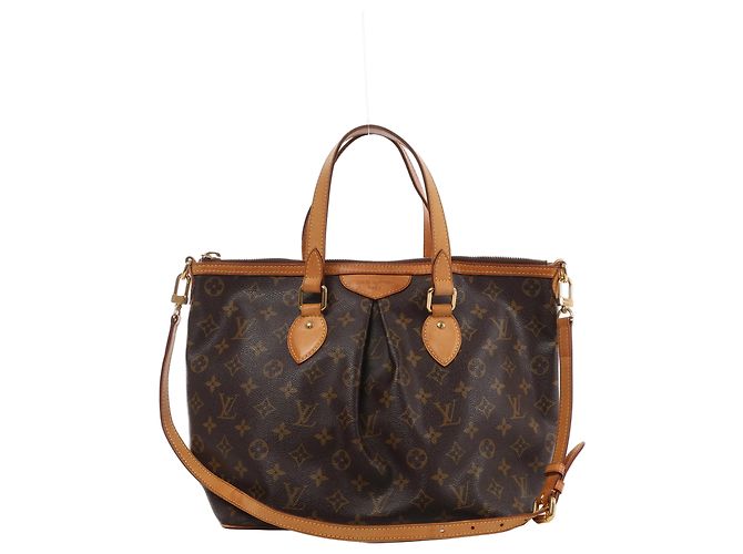 Louis Vuitton Palermo PM Monogram Canvas 2Way Handbag in Brown M40145
