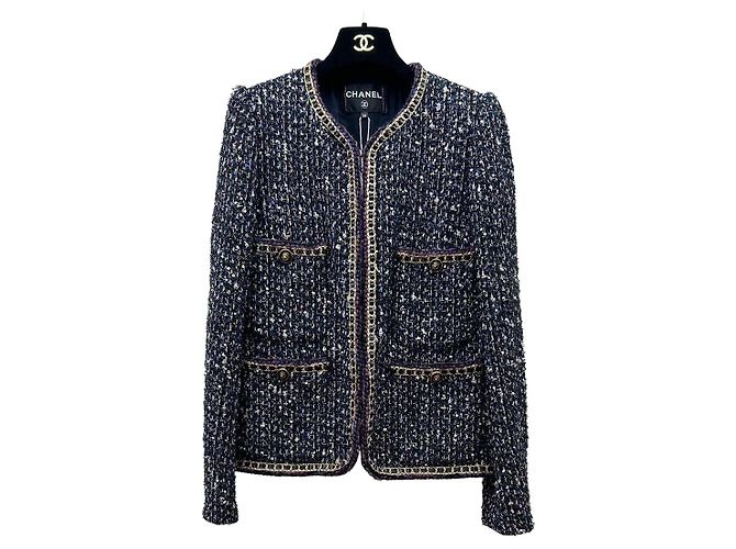 Chanel Castle series tweed knit sequin jacket
