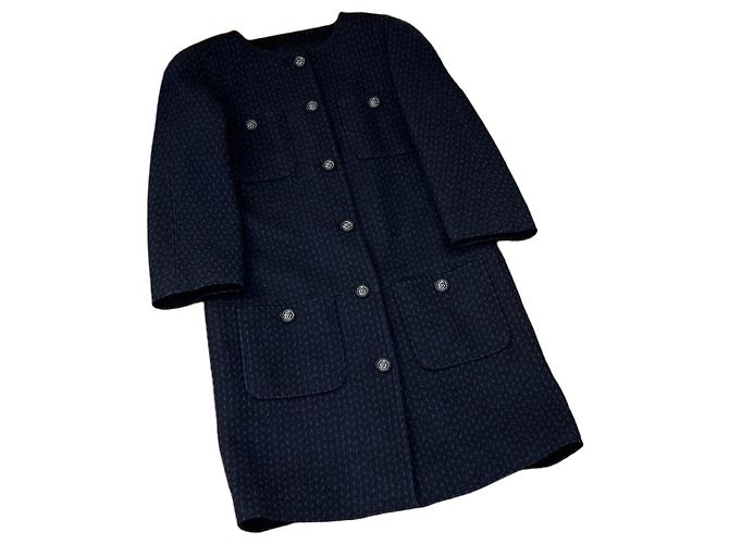 Chanel Tweed Jacke mit Double-C Löwenkopf-Schnalle