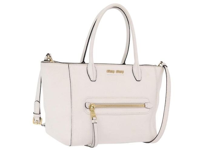Miu Miu Madras Front Zip Leather Medium