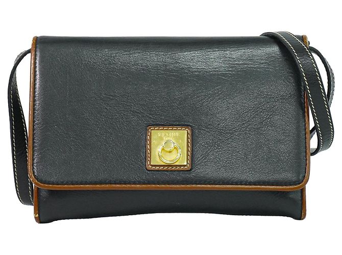 Céline Celine Flap Shoulder Leather
