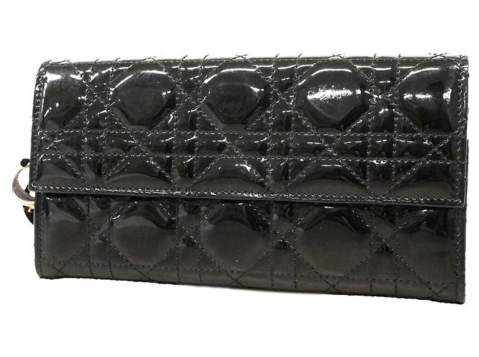 Cartera larga negra Christian Dior
