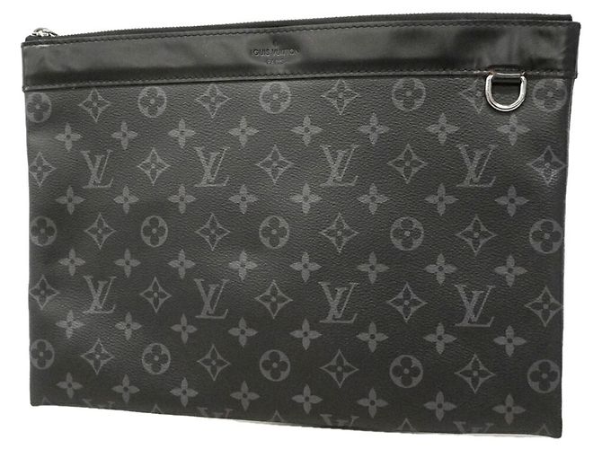Louis Vuitton Monogram Eclipse Pochette Discovery Clutch Bag