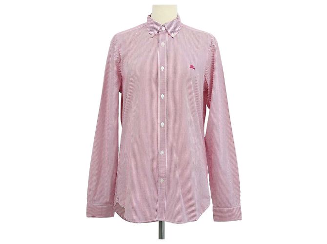 Camicia Burberry Brit a maniche lunghe in cotone a righe rosse