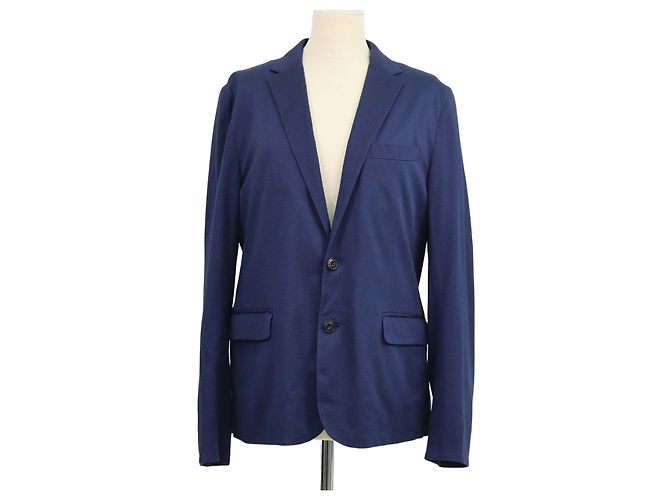 Blazer Burberry blu navy in cotone monopetto