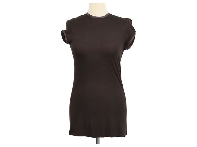 Top sem mangas com fecho Givenchy em viscose e couro castanho
