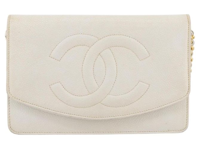 Chanel Vintage Timeless Wallet on Chain Caviar