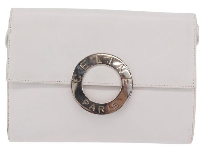 Céline Celine Vintage Circle Logo Leather Small