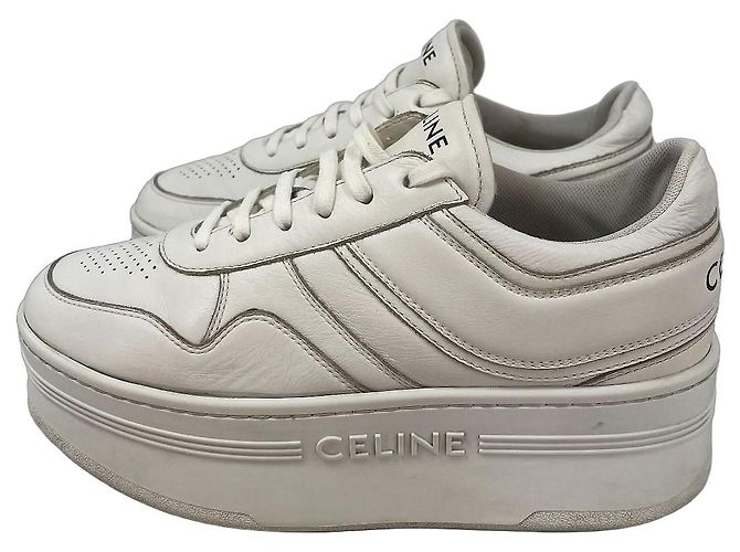 Céline Celine Block Wedge Platform Sneakers