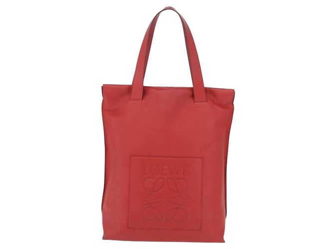 Loewe Tote Bag Red Leather