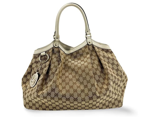 Sac cabas Gucci Sukey GG Canvas et cuir medium