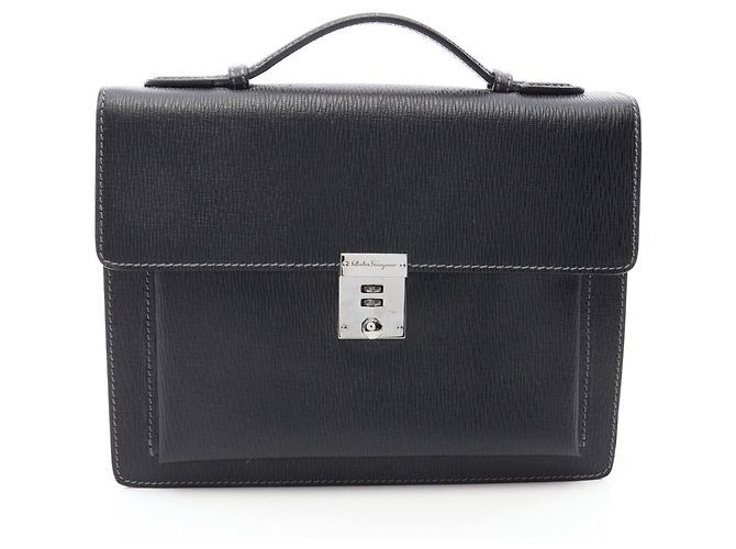 Borsa in pelle nera Salvatore Ferragamo