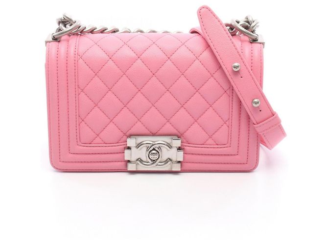 Le Boy Bolsa Chanel Boy Small em rosa