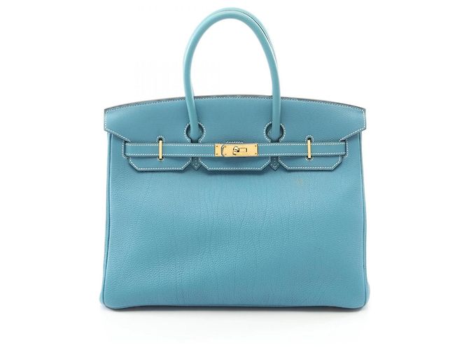 Hermès Borsa Hermes Birkin 35 Blue Jean