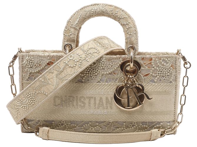 Bolsa 2Way Dior Lady D-Joy Racing em Bege