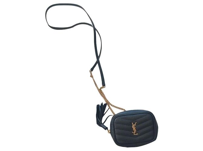 Autre Marque Borsa a tracolla Saint Laurent in pelle nera