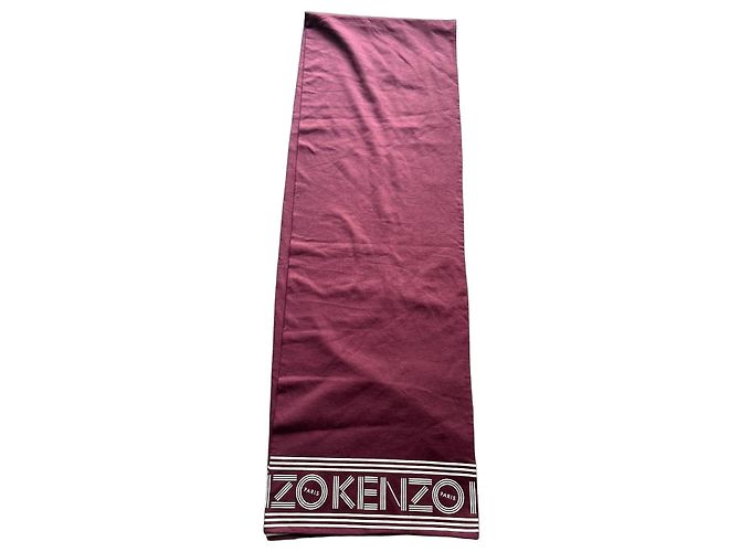 Cachecol Kenzo Paris em algodão bordô