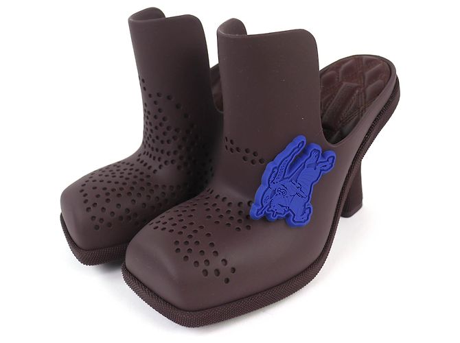 Burberry Barbie Can Logo Patch Rubber Mule Sandals