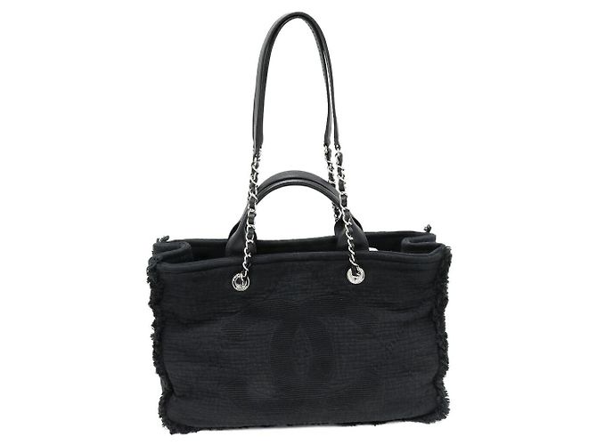 Borsa 2way Chanel Deauville in vitello e cotone