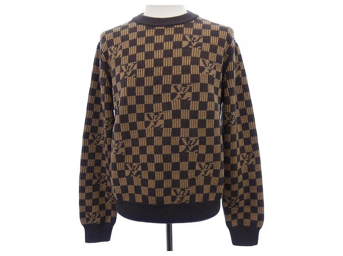 Louis Vuitton Rippstrick-Pullover aus Denim