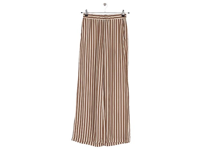 Autre Marque Pantalones anchos blancos con rayas DIEGA