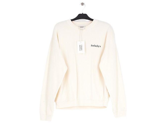 Autre Marque Felpa FRAME bianca in cotone con logo
