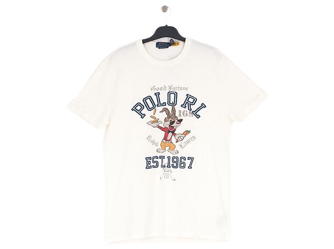 Camiseta Ralph Lauren de algodón blanco con estampado gráfico
