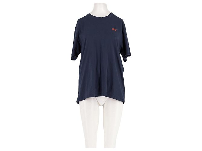 Autre Marque Top in cotone blu navy CHATEAU VOLTAIRE