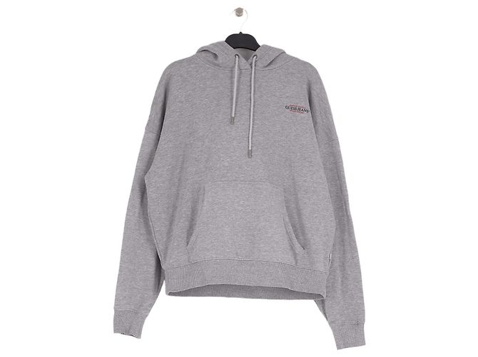 Sudadera con capucha Guess Gris de Algodón Logo Guess Jeans