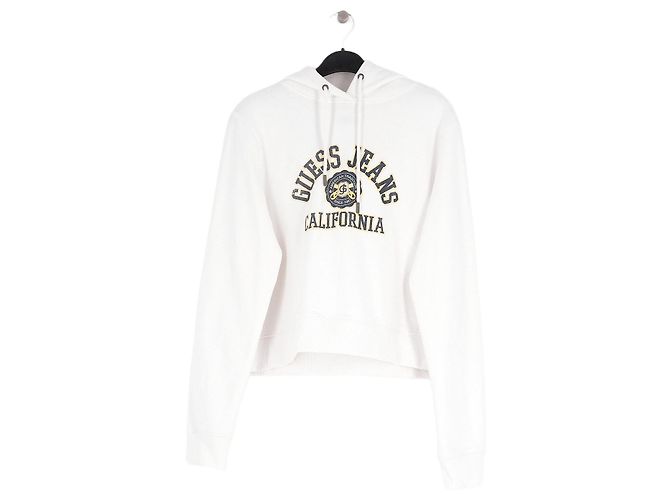 Sudadera con capucha Guess blanca de algodón Guess Jeans California