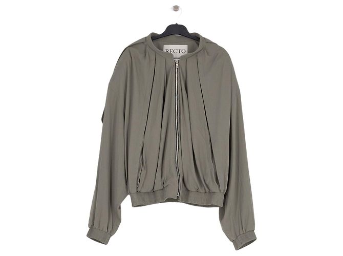Autre Marque Khaki bomber jacket viscose size M