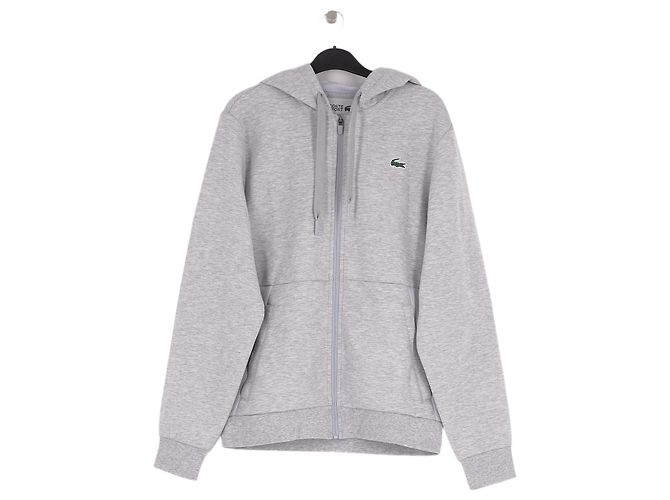 Lacoste Kapuzenpullover mit Reißverschluss Grau