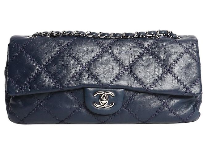 Chanel Bolsa de aba Navy 2011 Wild Stitch