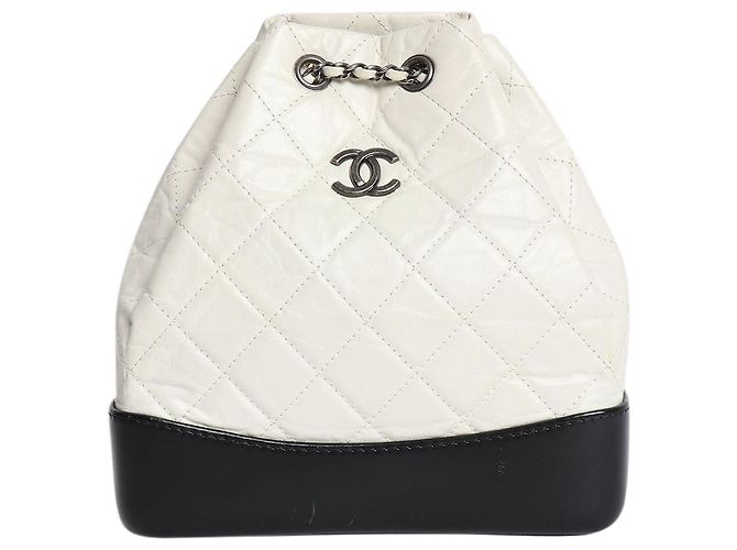 Chanel White 2019 quilted leather Gabrielle backpack