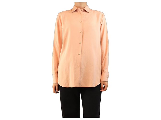 Loro Piana Camicia di seta rosa - size UK 12