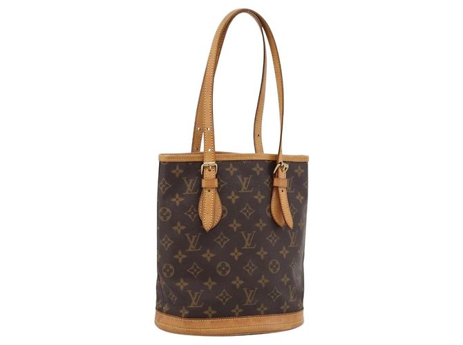 LOUIS VUITTON Monogram Bucket PM Shoulder Bag M42238 LV