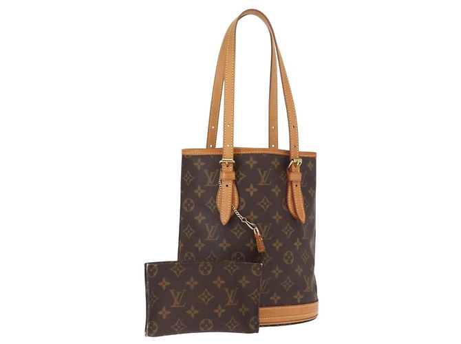 LOUIS VUITTON Monogram Bucket PM Shoulder Bag M42238 LV