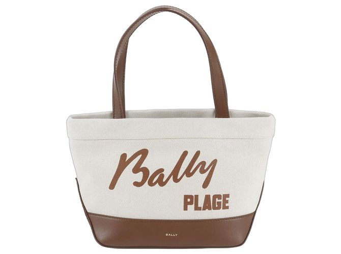 Borsa Tote Bally in pelle e tela