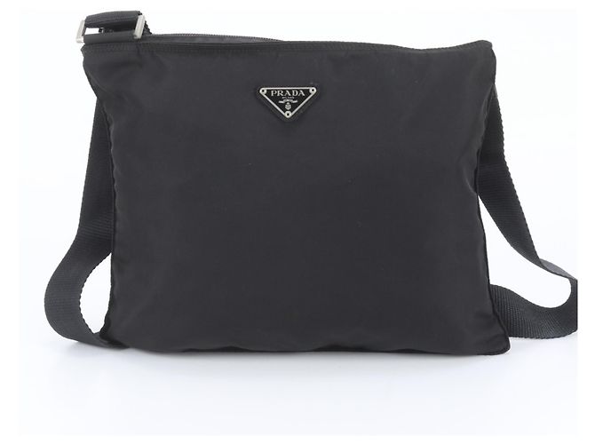 Bolsa Messenger Prada em nylon Tessuto com logo triangular