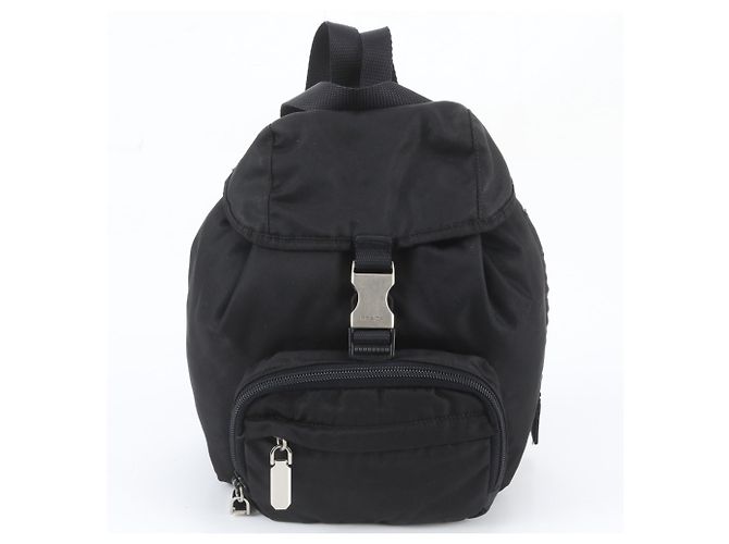 Prada Tessuto Nylon Triangle Logo Backpack/Shoulder Bag