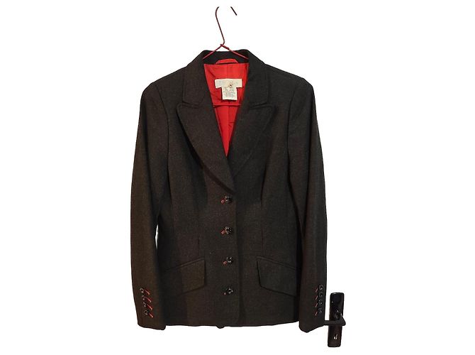 Escada grey wool blazer jacket