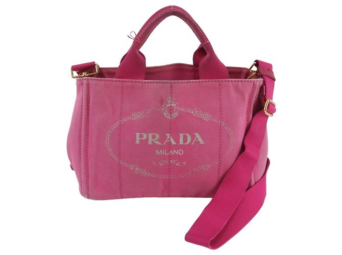Tote Bolsa de Ombro 2-Way Prada Canapa