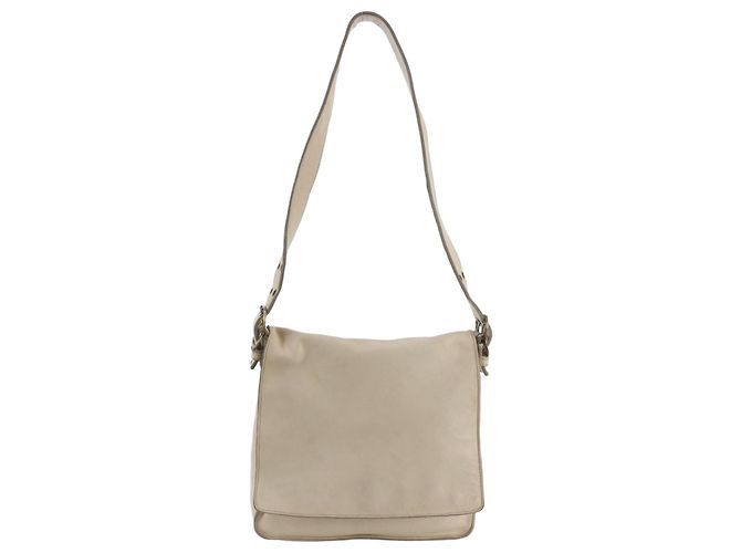 Miu Miu Leather Shoulder Bag in Ivory
