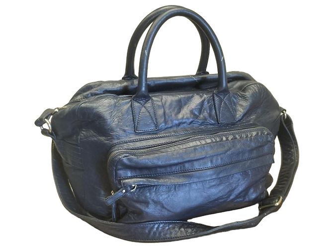 City Balenciaga Borsa a tracolla in pelle blu