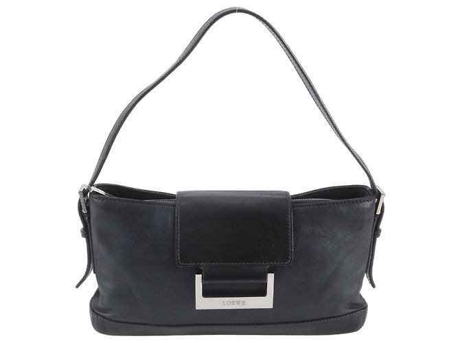 Borsa a spalla Loewe One-Shoulder in pelle nera
