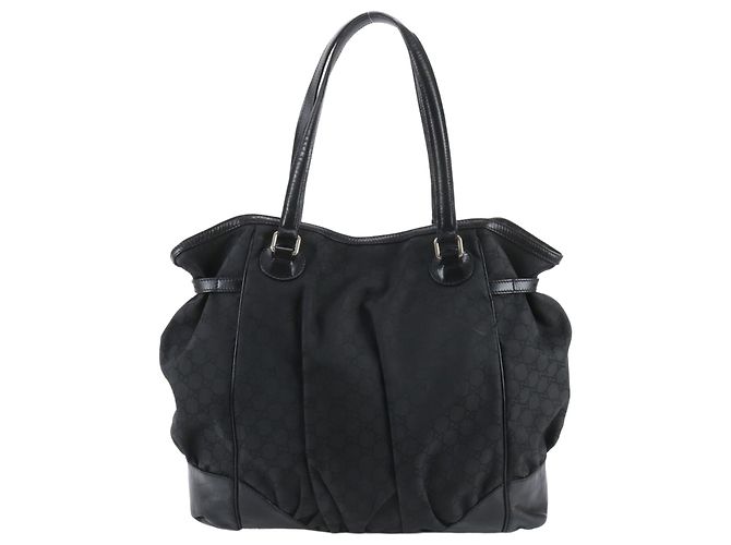 Saco Tote Gucci GG em nylon e couro