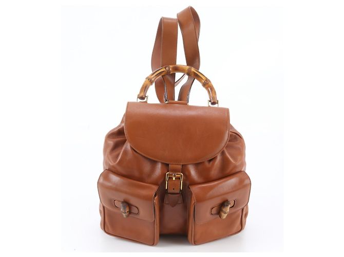 Gucci Bamboo Leather Backpack for Women